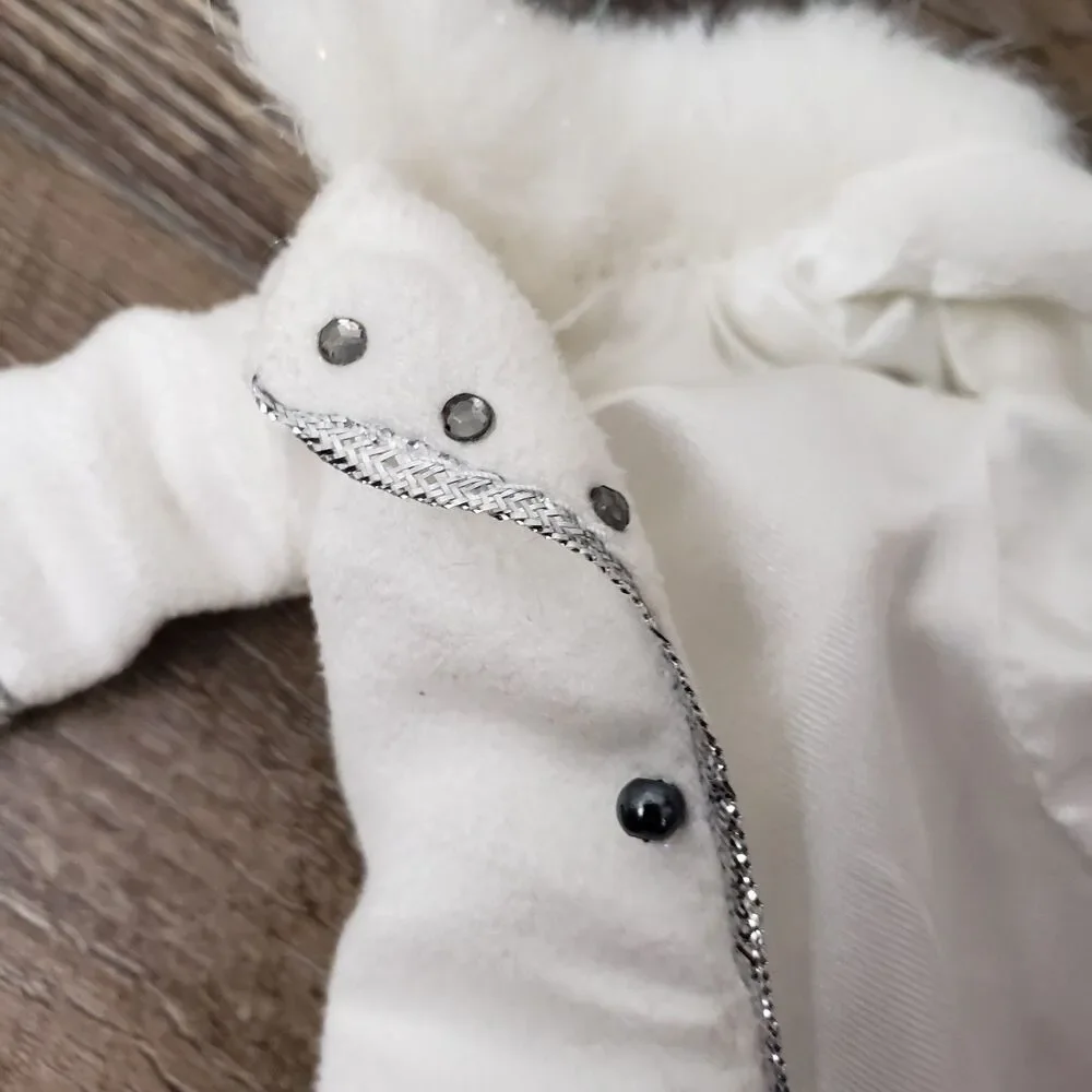 Hannah Montana Holiday Pop Star White Long Coat 2007 Disney Y2K